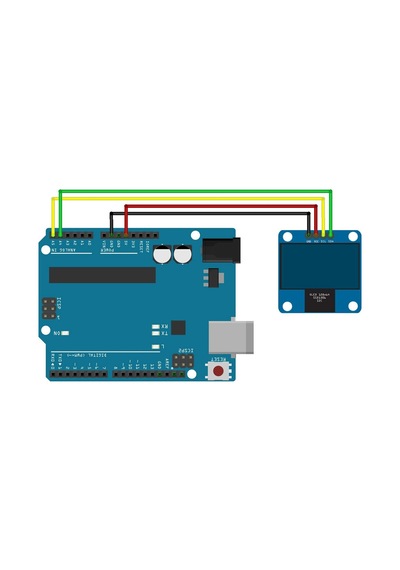 0.96 Inch Sarı Mavi Oled Modül 128x64 Piksel Iıc I2c Seri 0.96 Ekran Lcd Gösterge