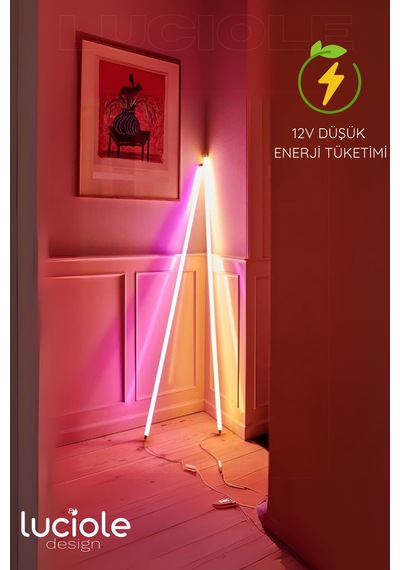 Rgb Led Strip Tube Light Abajur Uzaktan Kumandalı Işık Lamba Ampül Aydınlatma Renkli Atube3