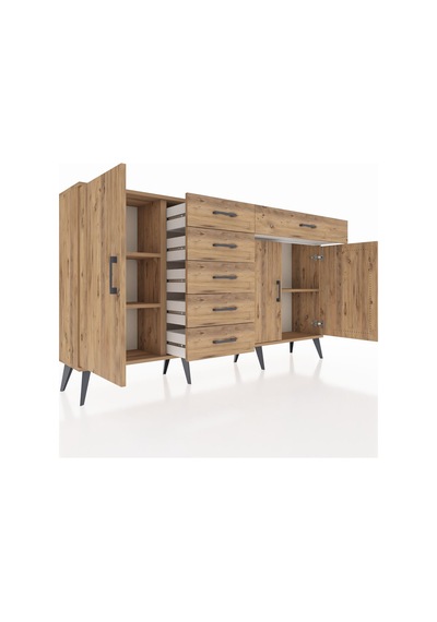 Arges Konsol 3 Raflı 6 Çekmeceli 3 Kapaklı 176x30x99 Çam-çam Atlas Çam - Atlas Çam Arges Konsol 3 Raflı 6 Çekmeceli 3 Kapaklı 176x30x99 Çam-çam Atlas Çam - Atlas Çam