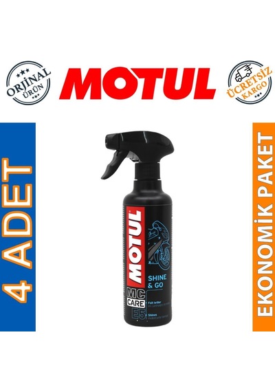 Motul E5 Shine & Go 400 Ml Hızlı Cila ve Parlatıcı Sprey 4 Adet