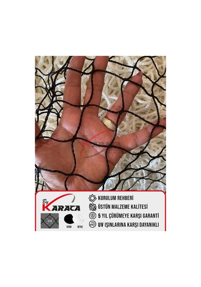 Kedi Güvenlik Filesi 3x4 Metre - Siyah Renk, 2mm Ip Kalınlığı, 4x4 Cm Gözenek