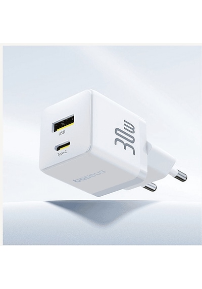 Baseus Palm C+U 30 W Eu Hızlı Şarj Beyaz