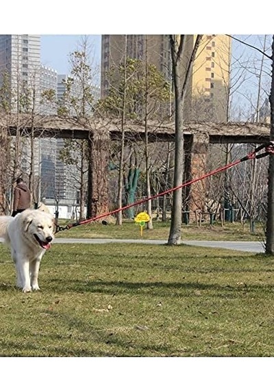 Technosmart Köpekler İçin Gezdirme Tasması Reflektörlü 130 Cm Halat Orta Ve Büyük Boy Köpekler İçin Kırmızı