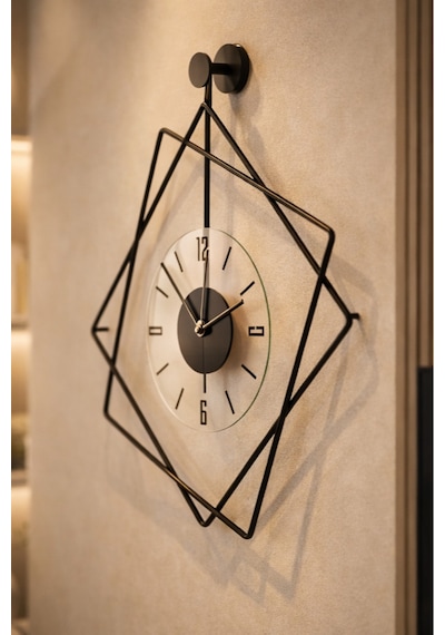 MetaQuartz Aksesuar İtalyano Ferrero Luxry Series Metal Duvar Saati, Modern Saat