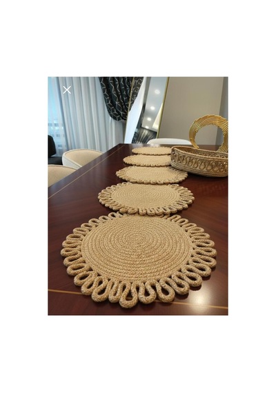Jüt, Amerikan Servis Takımı, 6 Supla, 1 Ekmek Sepeti, Tabak Altlığı, Supla Takım, Modern Lux Sunum Kahverengi Kahverengi Jüt, Amerikan Servis Takımı, 6 Supla, 1 Ekmek Sepeti, Tabak Altlığı, Supla Takım, Modern Lux Sunum Kahverengi Kahverengi