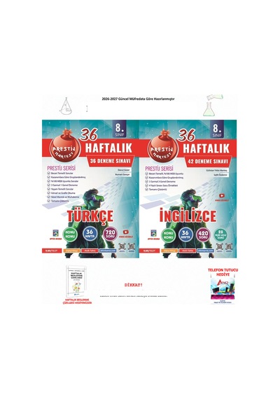 Nartest 8. Sınıf Haftalık Türkçe Ve İngilizce Deneme 2 Kitap Seti