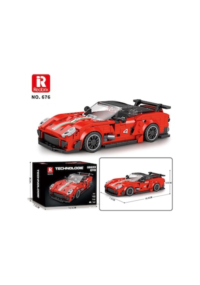 Reobrix Creator 676 Ferrari 599xx Spor Araba Yaratıcı Yapı Blok Seti Building Blocks - 413 Parça