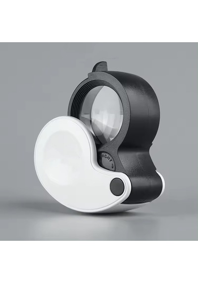 Microcase 25mm Çap 30x Büyütme El Tipi Plastik Led Işıklı Büyüteç-al4372