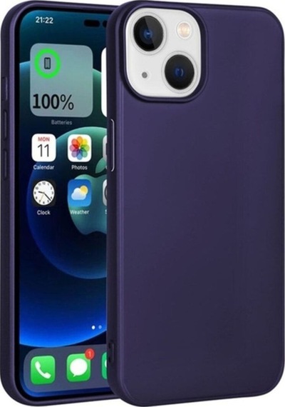 Apple Uyumlu iPhone 15 Plus Kılıf Zore Premier Silikon Kapak Lacivert
