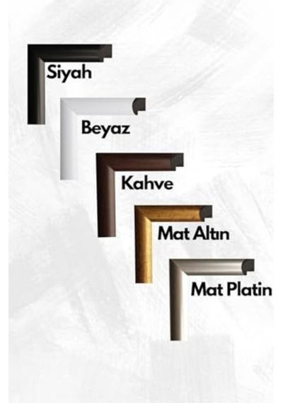 22lik Puzzle Poster Resim Çerçevesi Pvcli Postersiz Resimsiz Çerçeve Eskitme Altın, 48x68