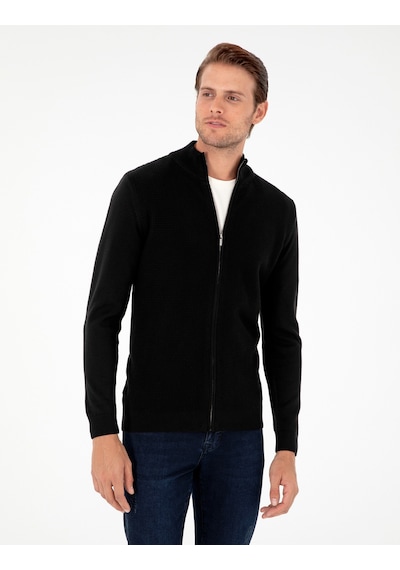 Pierre Cardin Erkek Siyah Hırka Triko 50300497-vr046 Siyah