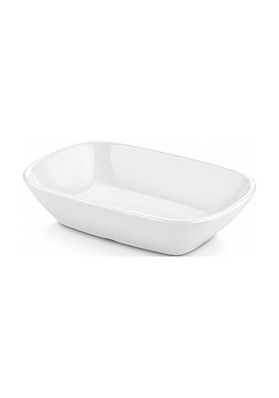 17 Cm Termo Kare Kayık Tabak Kırılmaz Ve Şık Meze Sunum Tabağı Beyaz