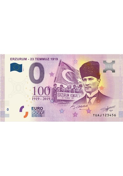 0 Euro Hatıra Parası - Erzurum Kongresi 2019 Föylü
