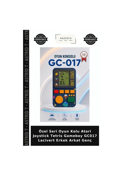 Özel Seri Oyun Kolu Atari Joystick Tetris Gameboy Gc017 Lacivert Erkek Arkat Genç