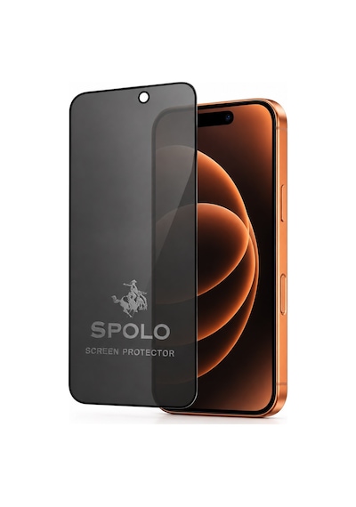 Spolo Apple iPhone Uyumlu  17 Pro Hayalet Ekran Koruyucu Gizlilik Camı Yan Görüş Önleyici
