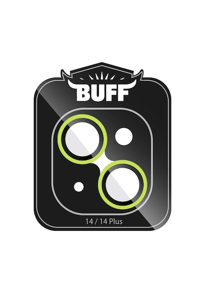 Buff Apple Uyumlu iPhone 14 / 14 Plus Neon Metal Lens Koruyucu Açık Yeşil