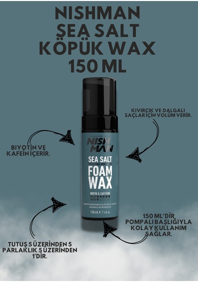 Sea Salt Köpük Wax Hacim Verici Bukle Belirginleştirici 150 Ml