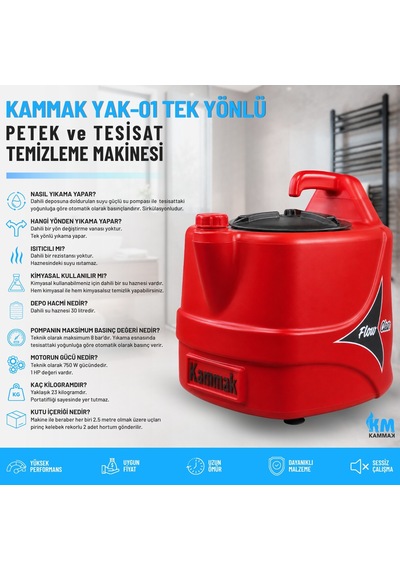 Kammak Yak-01 Tek Yönlü Petek Temizleme Makinesi
