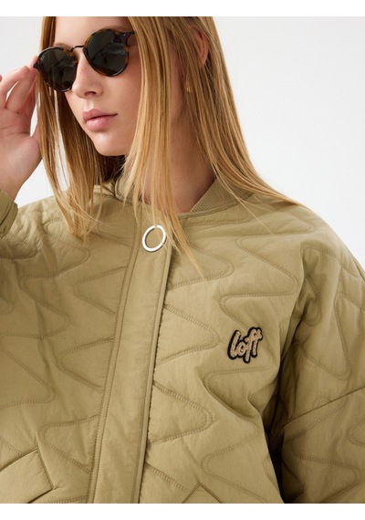 Oversize Kadın Mont Açık Haki