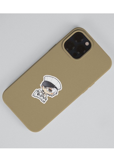 Bluelock-nagi Seishiro-parlak Kağıt -2li Sticker Set-telefon Süsleme Blue Lock Etiket Gri