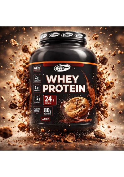 Conlast Whey Protein Kurabiyeli 2000g 24 G Yüksek Protein Yenilenen Aromasıyla Kurabiye