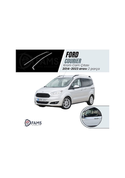 Ford Tourneo Courier Krom Cam Çıtası 2 Prç. 2014 ve Üzeri P.Çelik