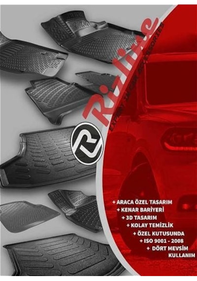 Honda Civic Sedan 2001-2005 3D Havuzlu Paspas Rizline Drs