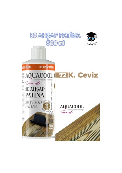 500 Ml 3d Ahşap Patina Su Bazlı Yerli Üretim 0000 Naturel