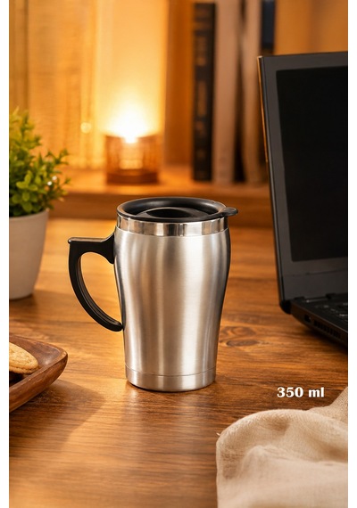 Porsima 05550 Paslanmaz Çelik Termos Kupa Termos Bardak 350ml Güm