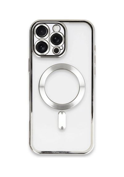 Newface - 753 - Apple iPhone Uyumlu 16 Pro Max Kılıf Kross Magneticsafe Kapak - Csmo-tex - - Gümüş