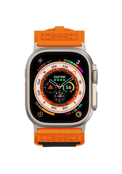 Zore Watch Ultra 49mm Uyumlu Clo- Krd-99 Hasır Kordon-siyah