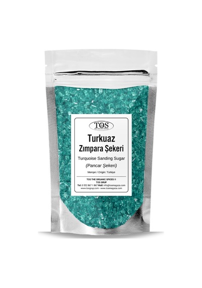 Tos The Organic Spices Turkuaz Zımpara Şekeri 100 G Turquoise Sanding Sugar