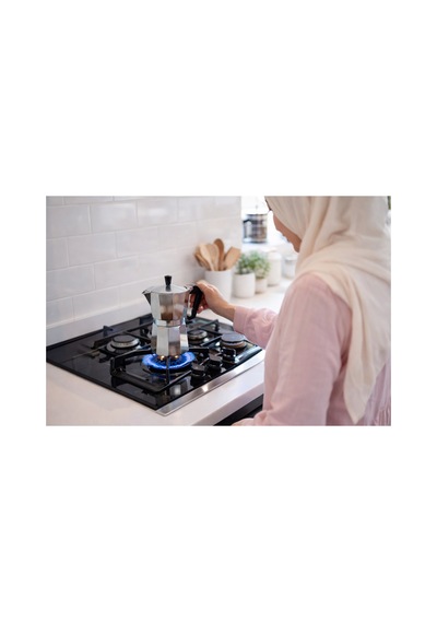 Retro Moka Pot 6 Cup Ev Ofis Ve Kamp Kahve Çekirdeği Demliği