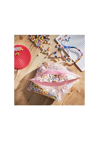 Ikea Istad Kilitlenebilir Buzdolabı Poşeti, Kırmızı-pembe, 2,5 Lt Ve 1,2 Lt, 50 Adet