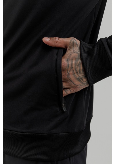 Airlife Sportswear Tam Boy Fermuarlı Erkek Dik Yakalı Eşofman Takımı Siyah