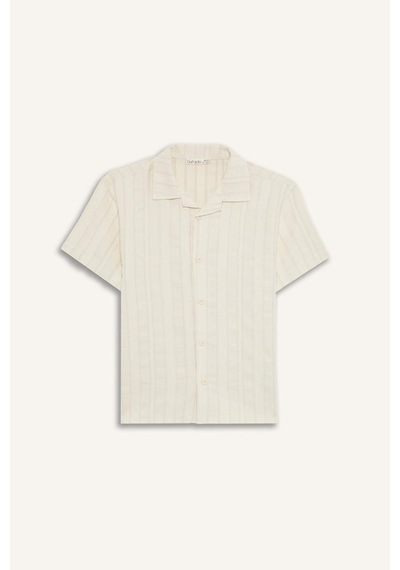 DeFacto Erkek Çocuk Oversize Geniş Kalıp Polo Yaka Kısa Kollu Gömlek E5831A825HSBG33