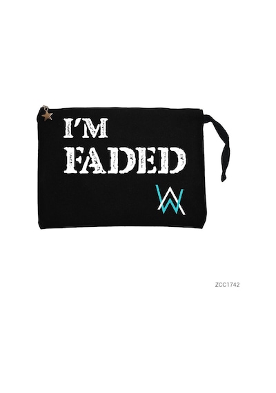 Zepplin Giyim Alan Walker Faded Siyah Clutch Astarlı Cüzdan / El Çantası