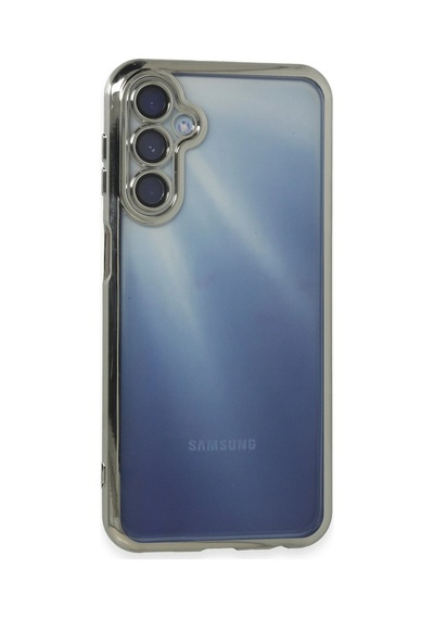 Newface - 440 - Samsung Galaxy A35 5g Kılıf Razer Lensli Silikon - Edntrend - - Gümüş