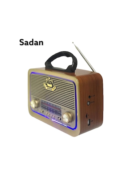 Vintage Rt-301 Nostalji Bluetooth Şarjlı Radyo Usb Sd Mp3 Player