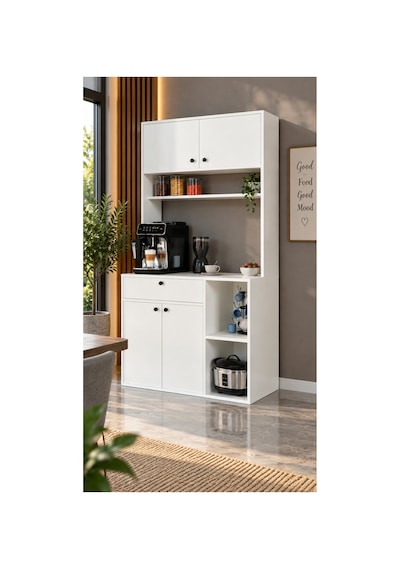 Nisan Kahve Köşesi Çekmeceli Çok Amaçlı Mutfak Dolabı Beyaz - 906150037 Beyaz Nisan Kahve Köşesi Çekmeceli Çok Amaçlı Mutfak Dolabı Beyaz - 906150037 Beyaz