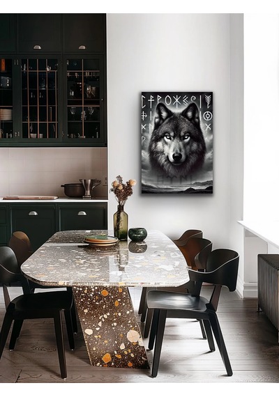 Asil Kurt Kanvas Tablo 70x100cm Çok Renkli
