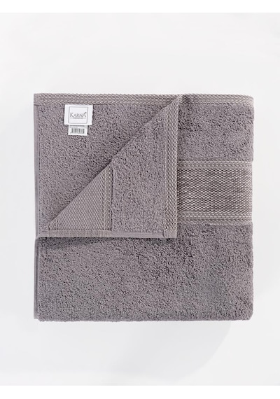%100 Cotton Saç Havlusu Maura 70x140 Cm Gri