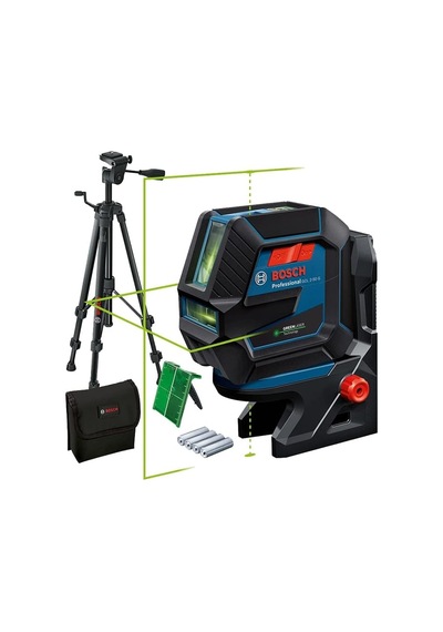 Professional Çapraz Çizgili Lazer Gcl 2-50 G Yeşil Lazer, İç Mekan, Tutucu Rm 10, Tripod Bt 150, Görünür Çalı