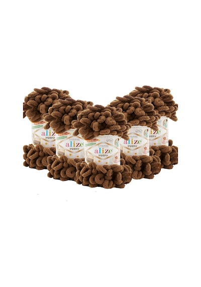 90x90 Bebek Battaniyesi İçin 6 Adet Puffy Kahve Moka 321