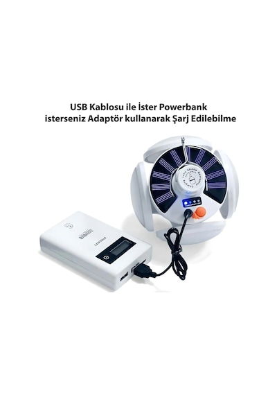 Solar Güneş Enerjili Kamp Lambası Katlanabilir Taşınabilir Solar Bahçe Aydınlatma - Kamp Lambası Beyaz