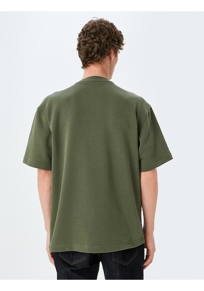 Koton Bisiklet Yaka Kısa Kollu Pamuk Karışımlı Slogan Baskılı Oversize Tişört Haki 5sam10001hk Haki Koton Bisiklet Yaka Kısa Kollu Pamuk Karışımlı Slogan Baskılı Oversize Tişört Haki 5sam10001hk Haki