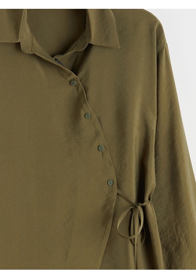 Lcwaıkıkı Classic Yeşil Modal Karışımlı Kadın Gömlek Tunik