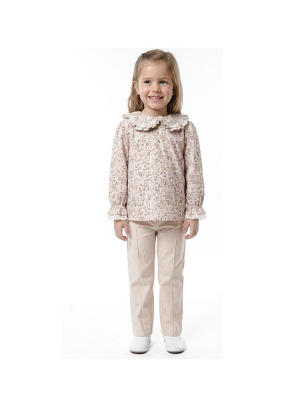 Xo Kids Kız Çocuk Elbise 3-7 Yaş 4756 Bej