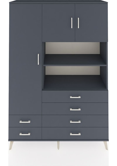 Hyperion Dolap 8 Raflı 6 Çekmeceli 3 Kapaklı 132x44x195 Antrasit-antrasit/antrasit Antrasıt/antrasıt Hyperion Dolap 8 Raflı 6 Çekmeceli 3 Kapaklı 132x44x195 Antrasit-antrasit/antrasit Antrasıt/antrasıt