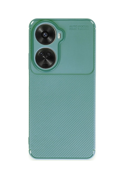 Huawei Nova 12 Se Uyumlu Kılıf Auto Focus Karbon Kapak - Koyu Yeşil